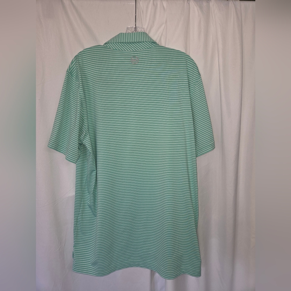 Vineyard Performance Vines Mint Striped Polo Shir… - image 2